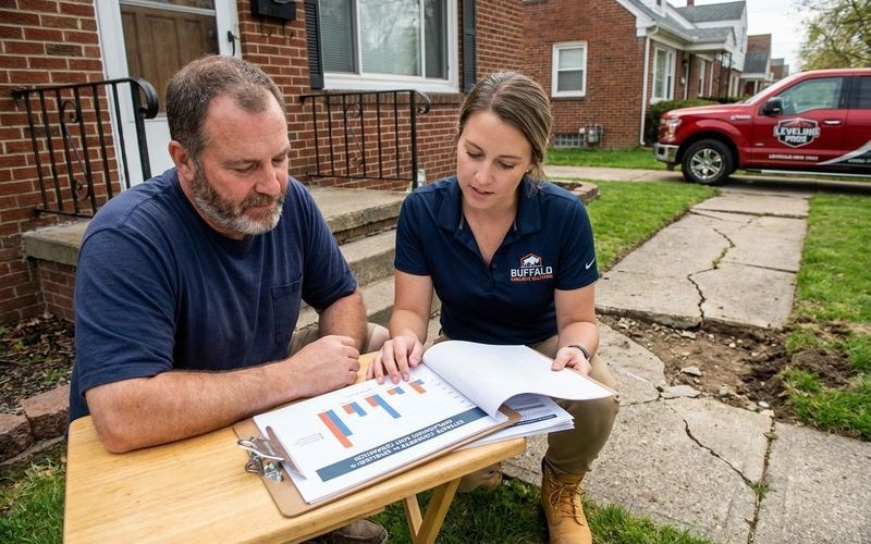 Cost comparison chart concrete leveling vs replacement Buffalo NY